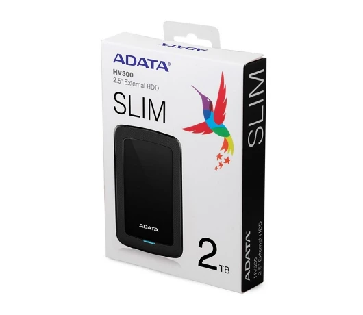 Жорсткий диск ADATA DashDrive HV300 2TB AHV300-2TU31-CBK 2.5 USB 3.1 External Slim Black