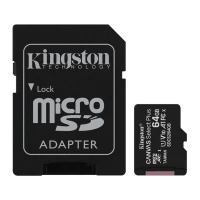 Карта памяти KINGSTON microSD 64GB Canvas (R100/W10) clas10 + ad