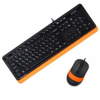 Комплект проводной A4-tech F1010 Orange