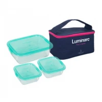 Контейнеры LUMINARC пищевые стеклянные (3 шт) с сумкою