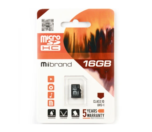 Карта памяті Mibrand microSD 16Gb class 10
