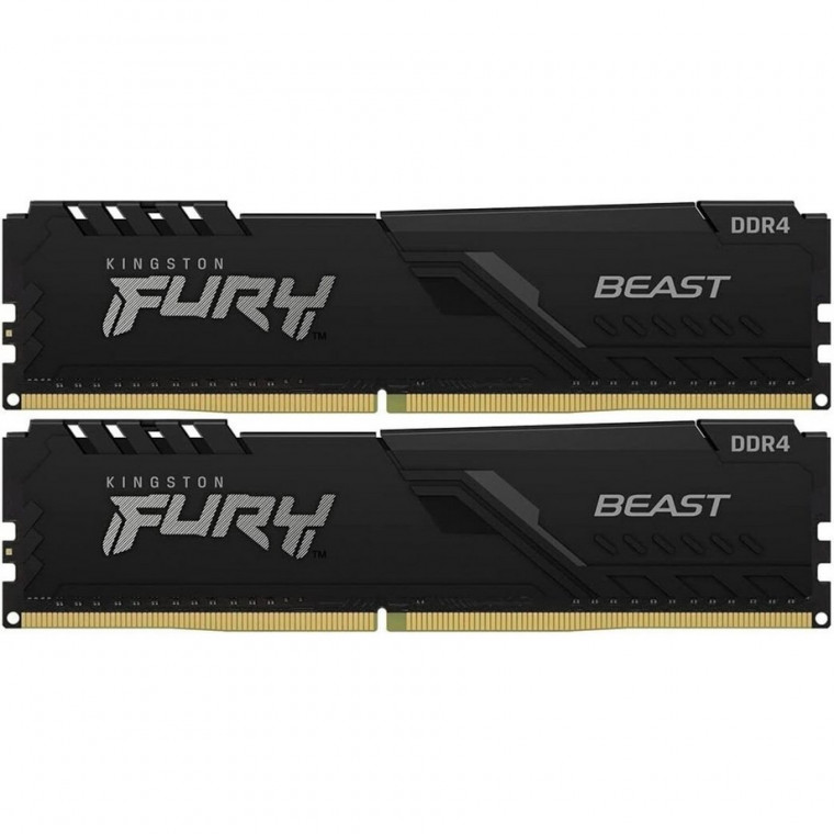 Пам'ять ПК Kingston DDR4 32GB KIT (16GBx2) 3200 Fury Beast (KF432C16BB1K2/32)