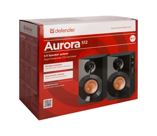 Компьютерная акустика 2.0 Defender Aurora S12 USB Black