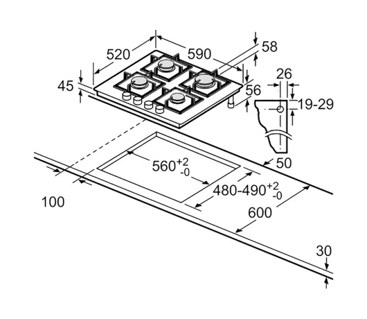 Вбудована поверхня Bosch PNP6B2O92R