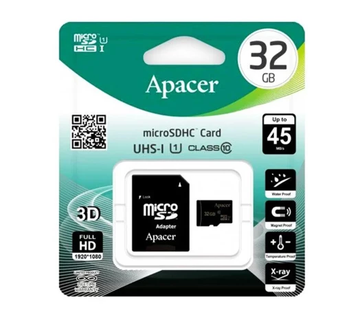 Карта памяти APACER microSD 32GB class10 з з адаптеромаптером