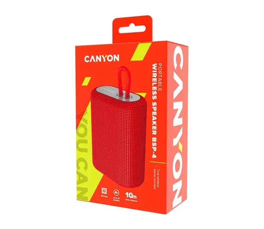 Колонка Canyon BSP-4 BT V5.0 Red (CNE-CBTSP4R)