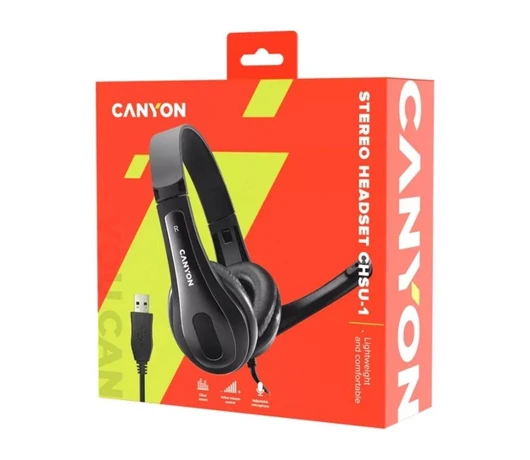 Навушники Canyon CHSU-1 USB Black (CNS-CHSU1B)