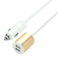 Автомобильное зарядное устройство Colorway 2USB 2,1A + cable 1,2 m. White*