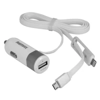 Автомобильное зарядное устройство Remax 1 USB 3,4A (RCC102) + cable 2in1 iPhone/micro