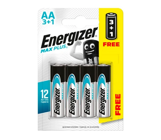 Батарейка Energizer AA Max Plus (3+1шт)