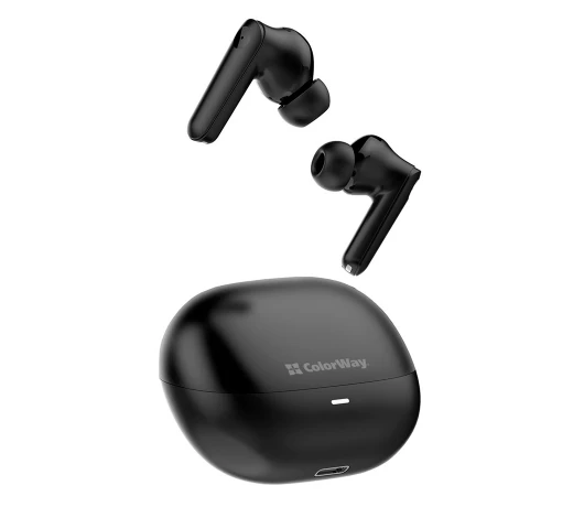 Навушники СolorWay Slim TWS-1 Earbuds Long Life Black (CW-TWS1BK1)