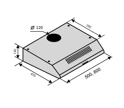 Вытяжка Ventolux PARMA 50 INOX