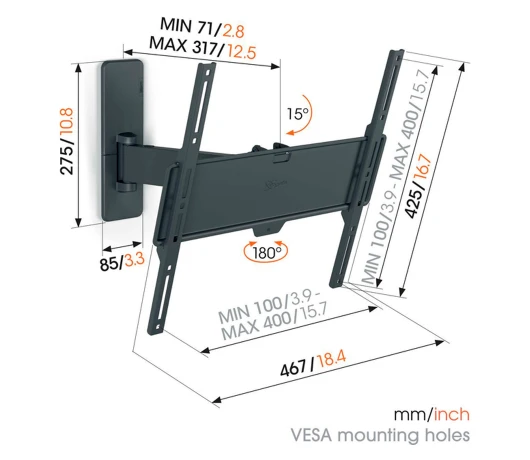 Кронштейн для телевізора VOGELS TVM 1423 Black