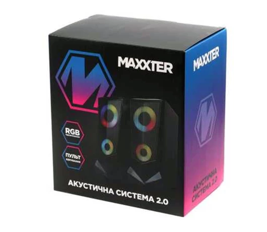 Компьютерная акустика 2.0 Maxxter CSP-U003RGB