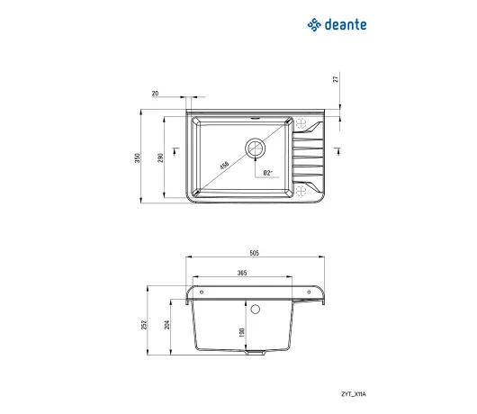 Мойка кухонная Deante Garden (ZYT_311A)