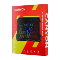 Подставка для ноутбука Canyon NS02 1Fan 2USB LED Black (CNE-HNS02)