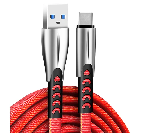 Кабель Colorway USB - Type-C (zinc) 2.4А 1м Red (CW-CBUC012-RD)