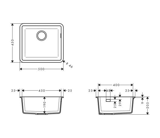 Мойка кухонная Hansgrohe S51 (43431380)