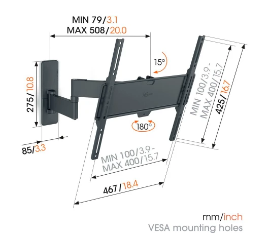 Кронштейн для телевізора VOGELS TVM 1443 Black