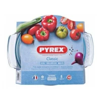 Каструля Pyrex Classic скляна 2,1л. кругла з кришкою (108A000)