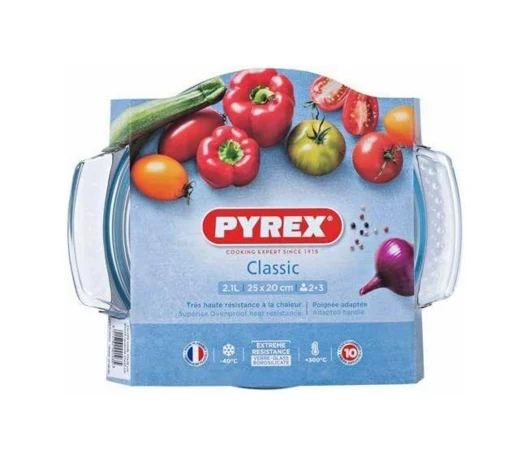 Каструля Pyrex Classic скляна 2,1л. кругла з кришкою (108A000)