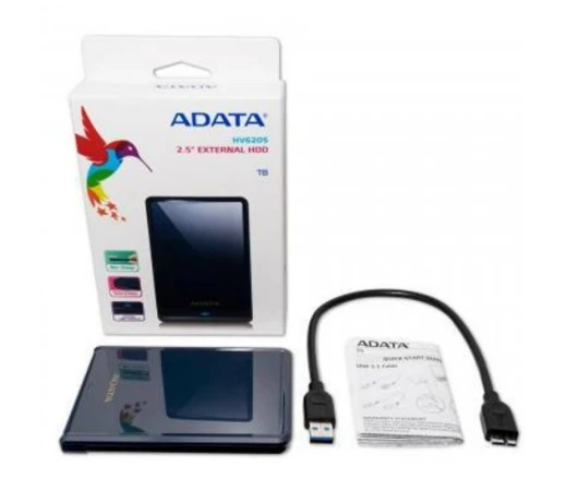 Жесткий диск ADATA DashDrive Classic HV620S 1TB AHV620S-1TU31-CBL 2.5" USB 3.1 External Slim Blue