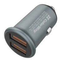 Автомобільний зарядний пристрій Colorway 2USB Quick Charge 3.0 (36W) Grey (CW-CHA036Q-GR)