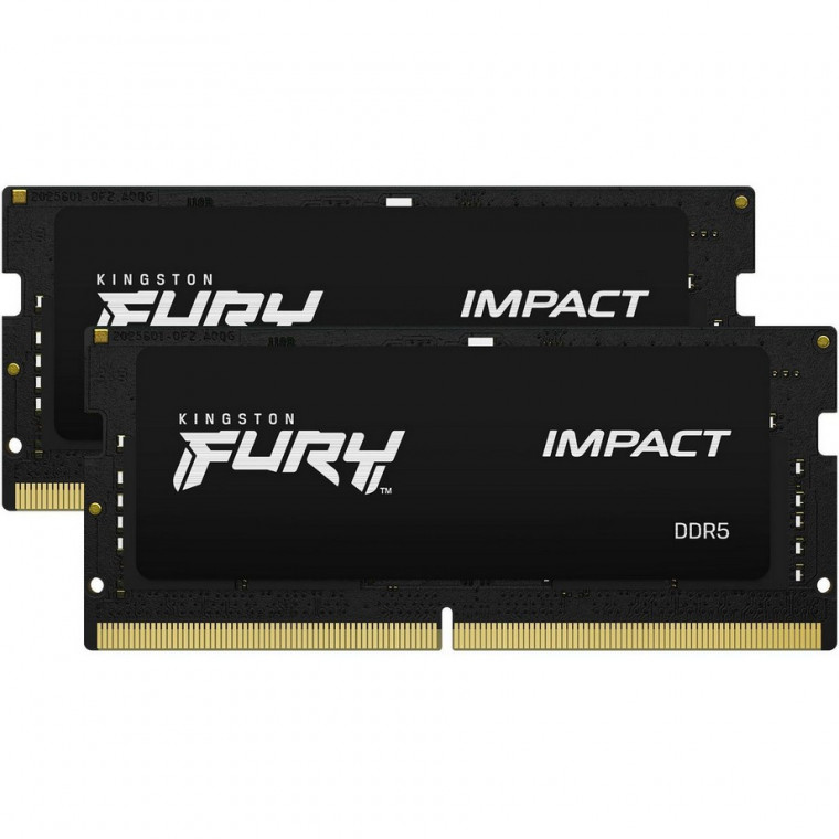 Пам'ять ноутбука Kingston DDR5 32GB KIT (16GBx2) 4800 FURY Impact (KF548S38IBK2-32)