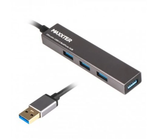 Концентратор Maxxter HU3A-4P-02 на 4 порти USB 3.0 Type-A