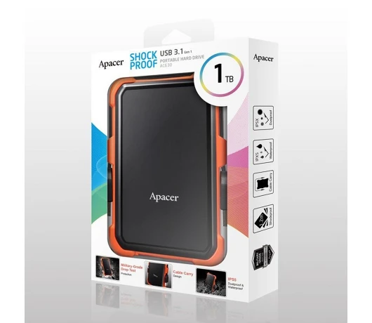 Жесткий диск Apacer AC630 1TB 5400rpm 8MB AP1TBAC630T-1 2.5" USB 3.1 External Orange