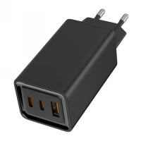 Зарядний пристрій Colorway GaN3 Pro PD (USB-A + 2USB-C) (65W) Black (CW-CHS039PD-BK)