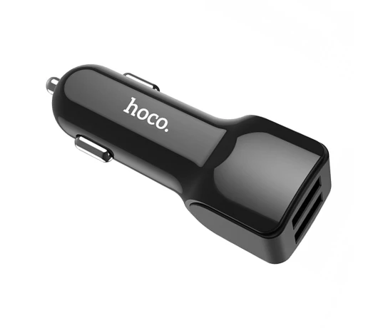 Автомобільний зарядний пристрій Hoco Z21 3.4A / 1 USB + lighting cable Black