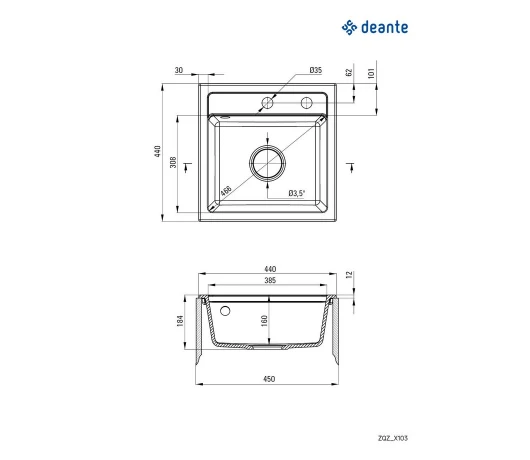 Мойка кухонная Deante Zorba (ZQZ_N103)