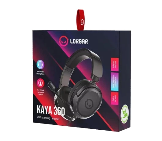Наушники Lorgar Kaya 360 Gaming 7.1 USB Black (LRG-GHS360)