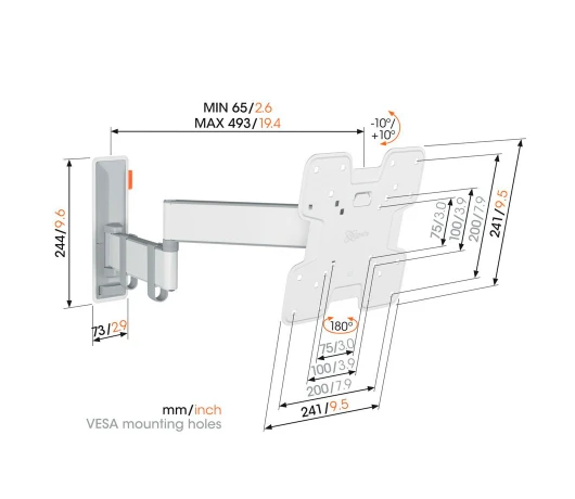 Кронштейн для телевізора VOGELS TVM 3243 White