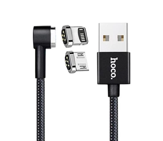 Кабель USB Hoco U20 magnetic Lightning Black 1m