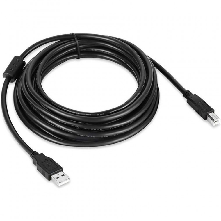 Кабель Colorway USB 2.0 AM to BM Print Cable 2m Black (CW-CBUB072-BK)
