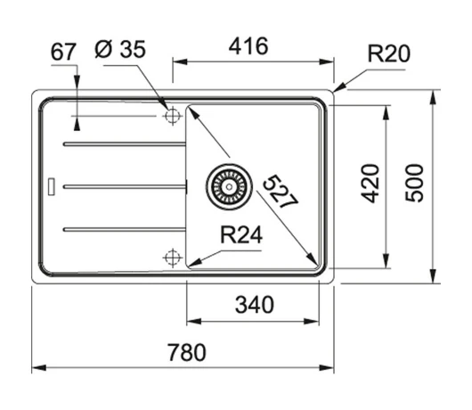 Мийка кухонна Franke Basis (114.0667.446)