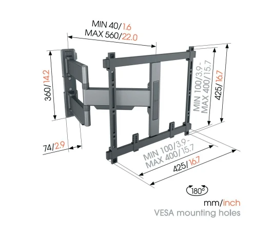 Кронштейн для телевізора VOGELS TVM 5445 Black