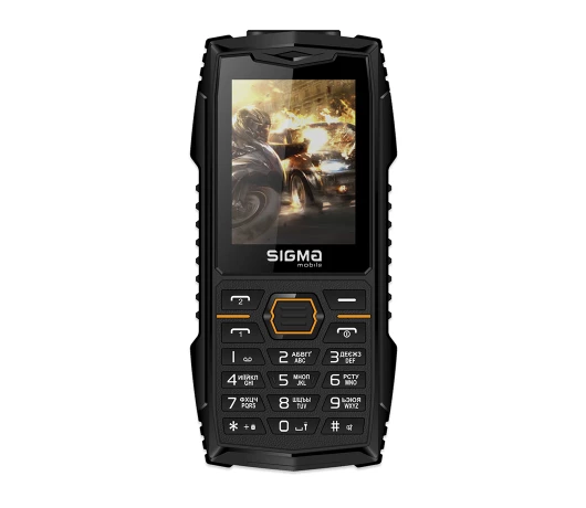 Мобiльний телефон Sigma AZ68 Black-Orange