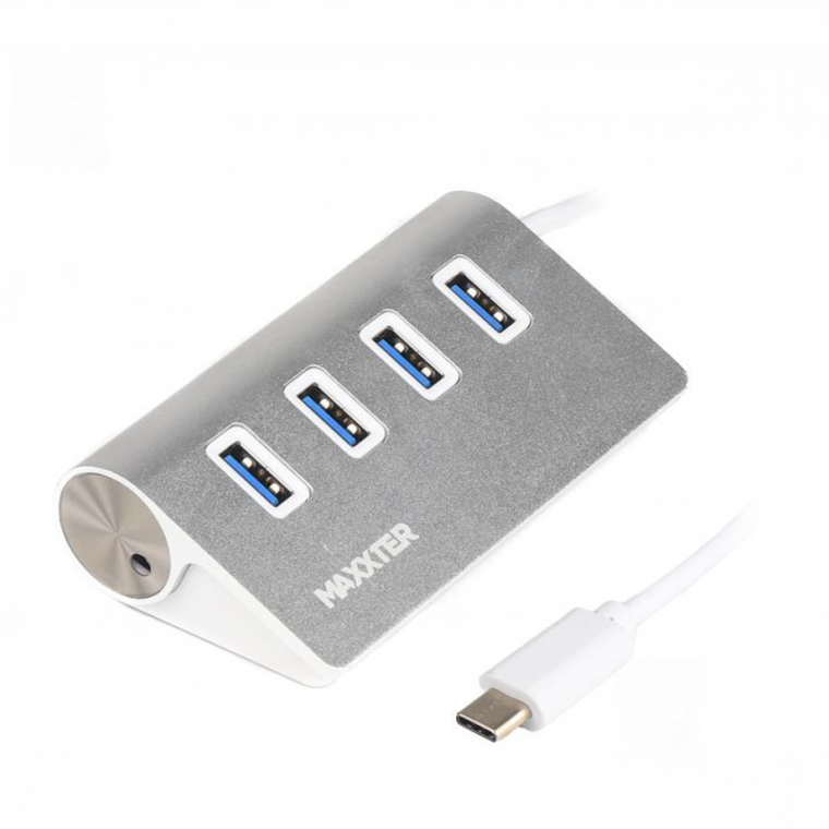 Концентратор Maxxter HU3С-4P-01 на 4 порти USB 3.0 Tupe-C