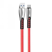 Кабель Colorway USB - Type-C (zinc) 2.4А 1м Red (CW-CBUC012-RD)