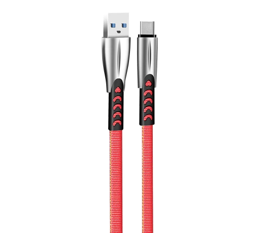 Кабель Colorway USB - Type-C (zinc) 2.4А 1м Red (CW-CBUC012-RD)