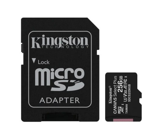Карта пам'яті KINGSTON microSD 256GB class10 з адаптером