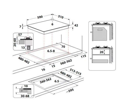 Вбудована поверхня Whirlpool  GOS 6415/NB1