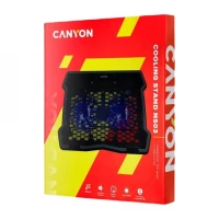 Подставка для ноутбука Canyon NS03 2Fan 2USB LED Black (CNE-HNS03)